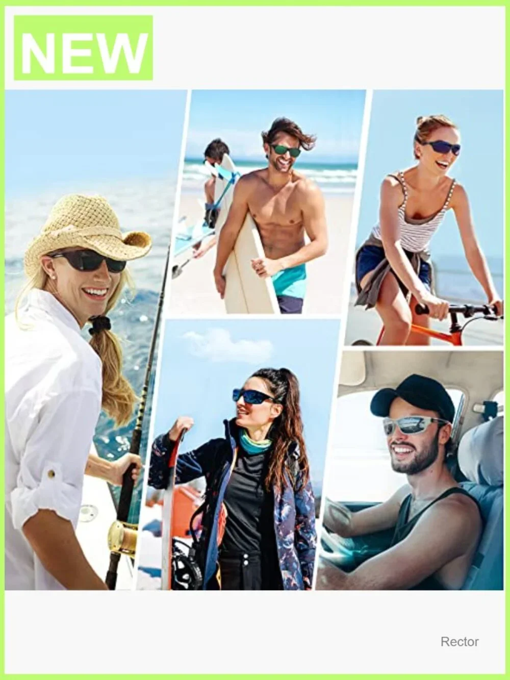 TR90 Polarized Sports Sunglasses for Running Cycling Golf Fishing